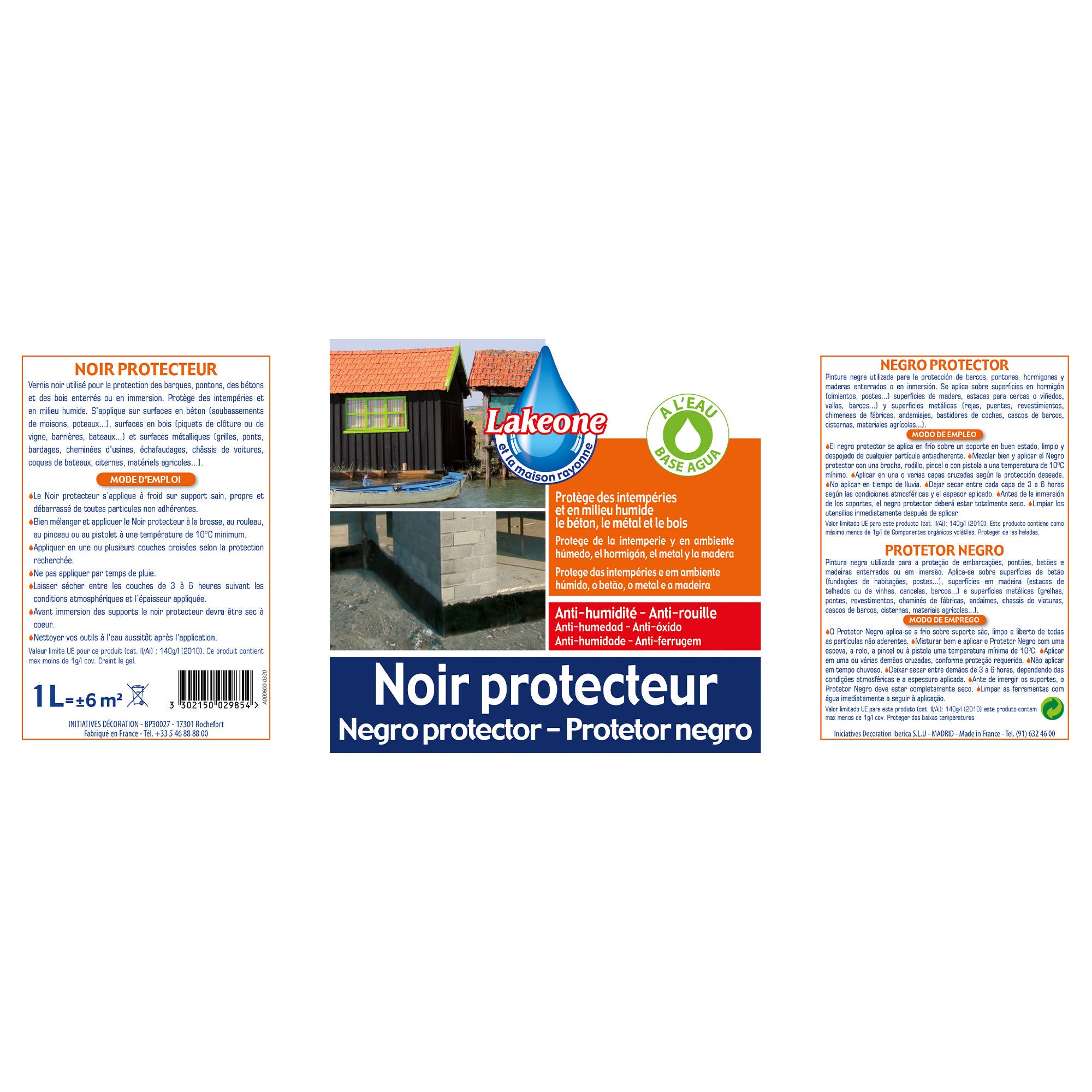 Rivestimento sigillante protettivo nero, LAKEONE, nero, 1 litro - 2