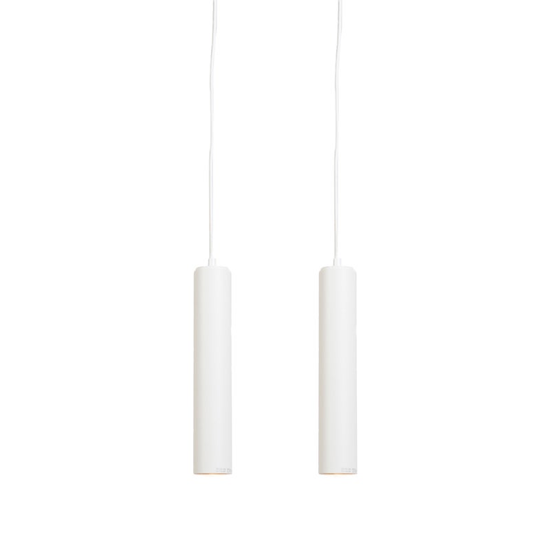 Qazqa nowoczesny lampa wisząca - Tuba - biały, 5.5cm wewnętrzne