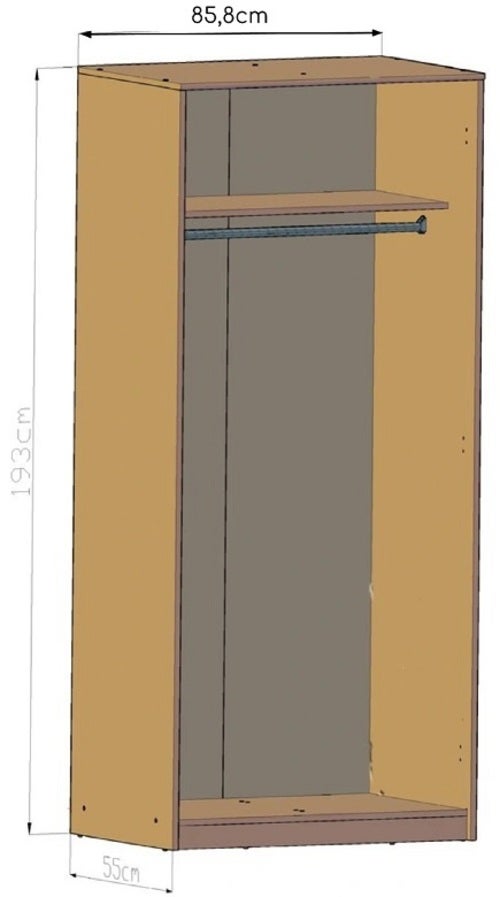 Szafa szafka 2D1P DĄB SONOMA komoda regał półka - 4