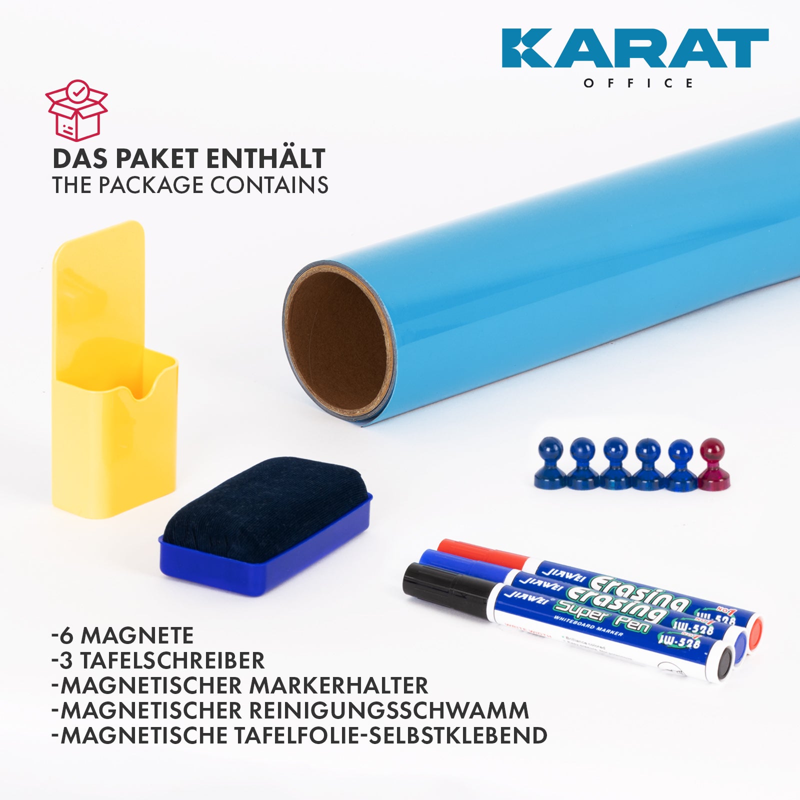 Film tableau Magnétique & auto-adhésif Accessoires inclus 40 x 60 cm - 3