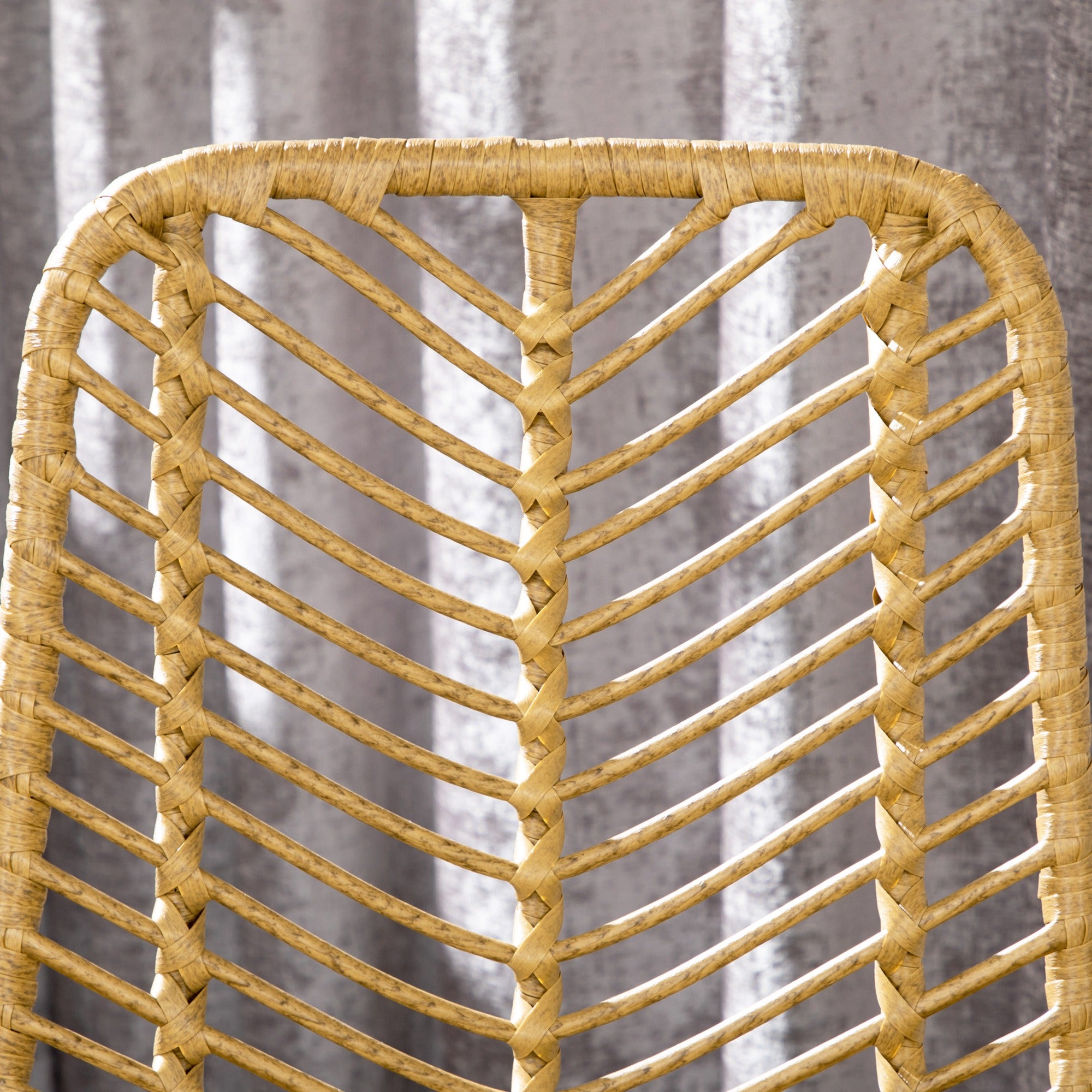 Tabourets de bar résine tressée rotin PE HOMCOM - 9