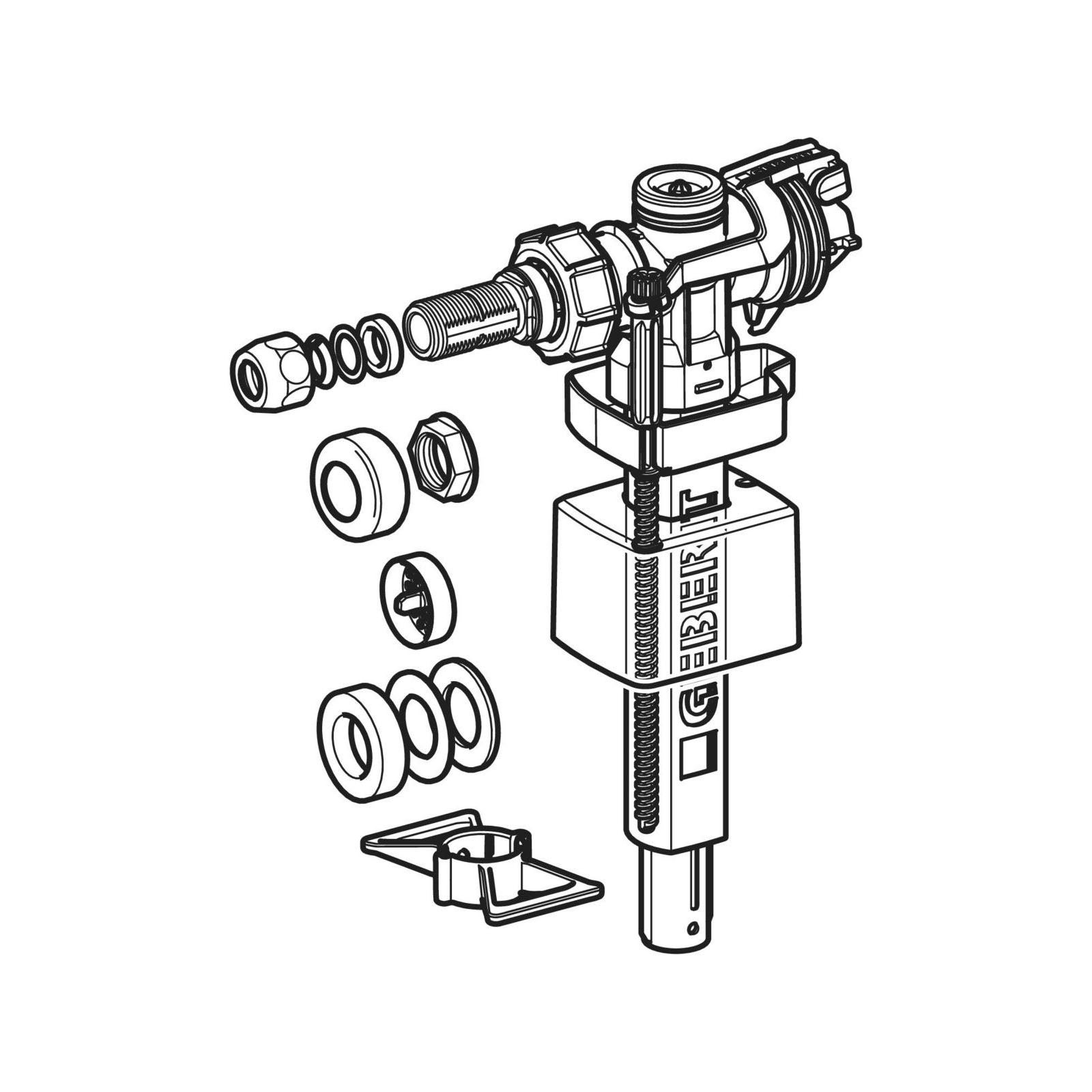 GEBERIT Robinet flotteur Type 383 alimentation latérale mâle 3/8'' - 2