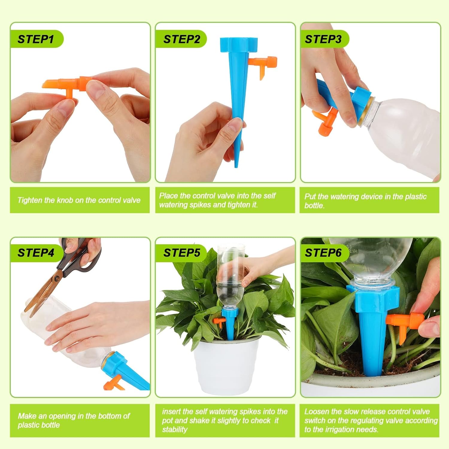 20 pièces Kit d'Irrigation Goutte à Goutte, Arroseur Automatique pour Plantes, Système d'Arrosage avec Bouteille - 3