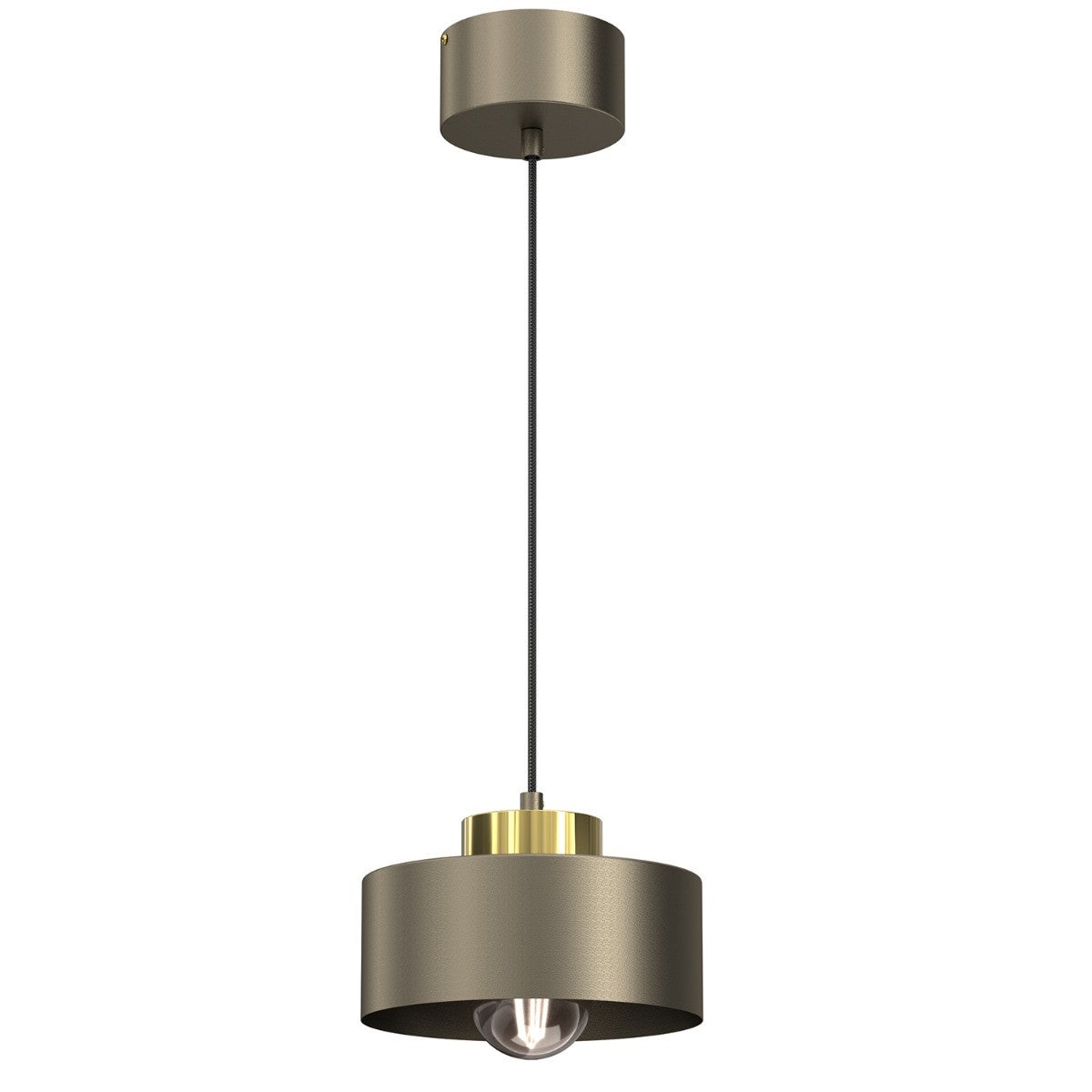 Lampa wisząca Marti tytanowe złoto-złoty połysk 1xE27x15W wym: 110 x 20,5 x 20,5 cm metal Luminex