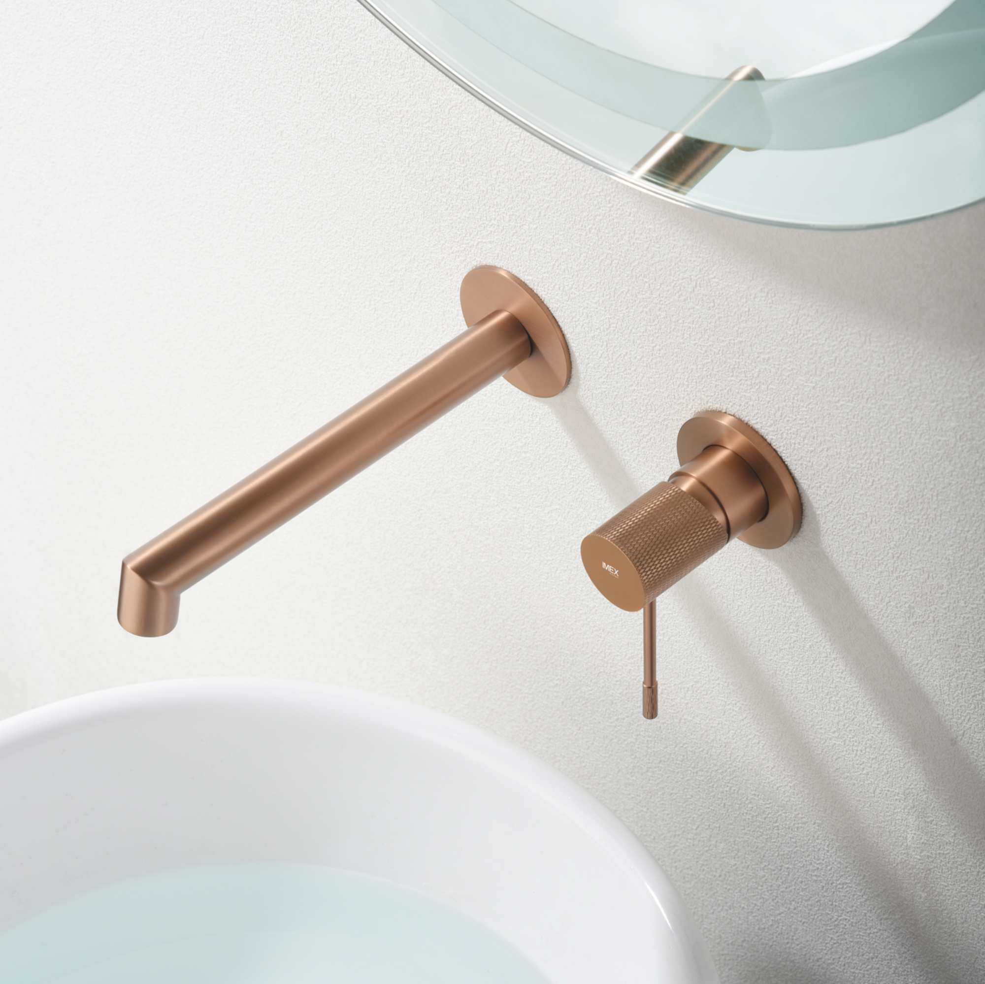 IMEX - Robinet de Lavabo Encastré Or Rose Brossé | Vasque a Encastrer ...