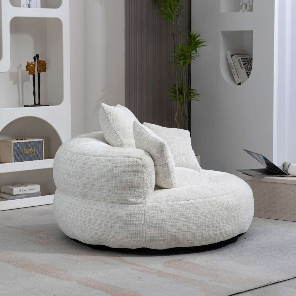 Canapé paresseux Chenille avec dossier haut et trois coussins - Fauteuil durable pour adultes et enfants, intérieur/extérieur - 9