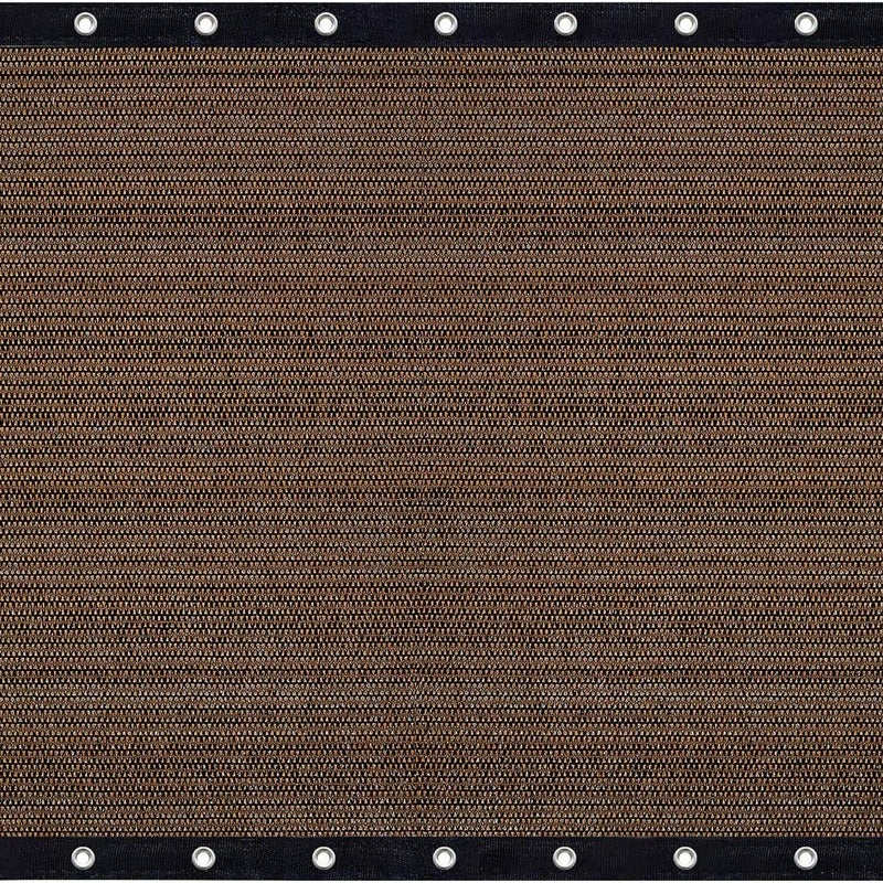 Perforowana tkanina cieniująca zapewniająca ochronę przed słońcem i prywatność, idealna na balkon, taras, pergolę (1 x 2 m) - Brązowa