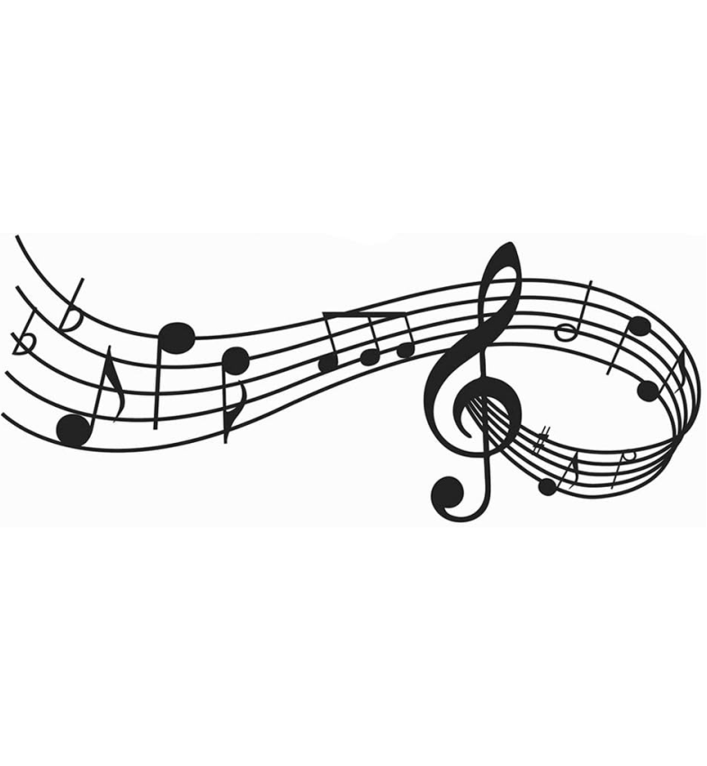Vinilo decorativo de pared con diseño de notas musicales, adhesivo de ...