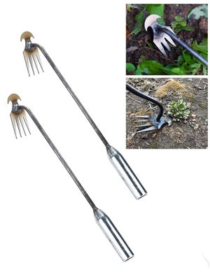 Forca per letame da giardino commerciale KADAX a 4 denti con manico