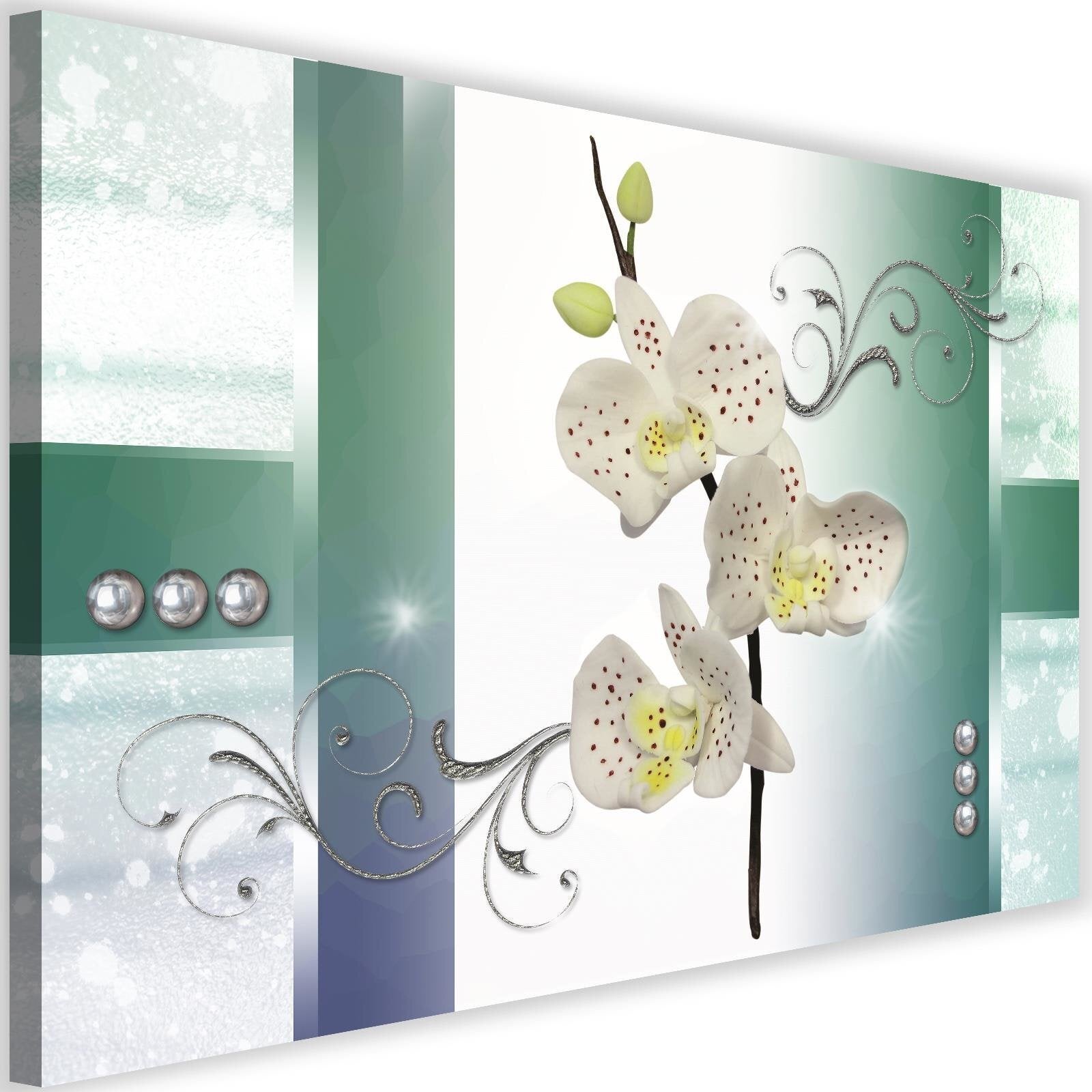 Obraz na płótnie, Biała orchidea kwiat natura 120x80