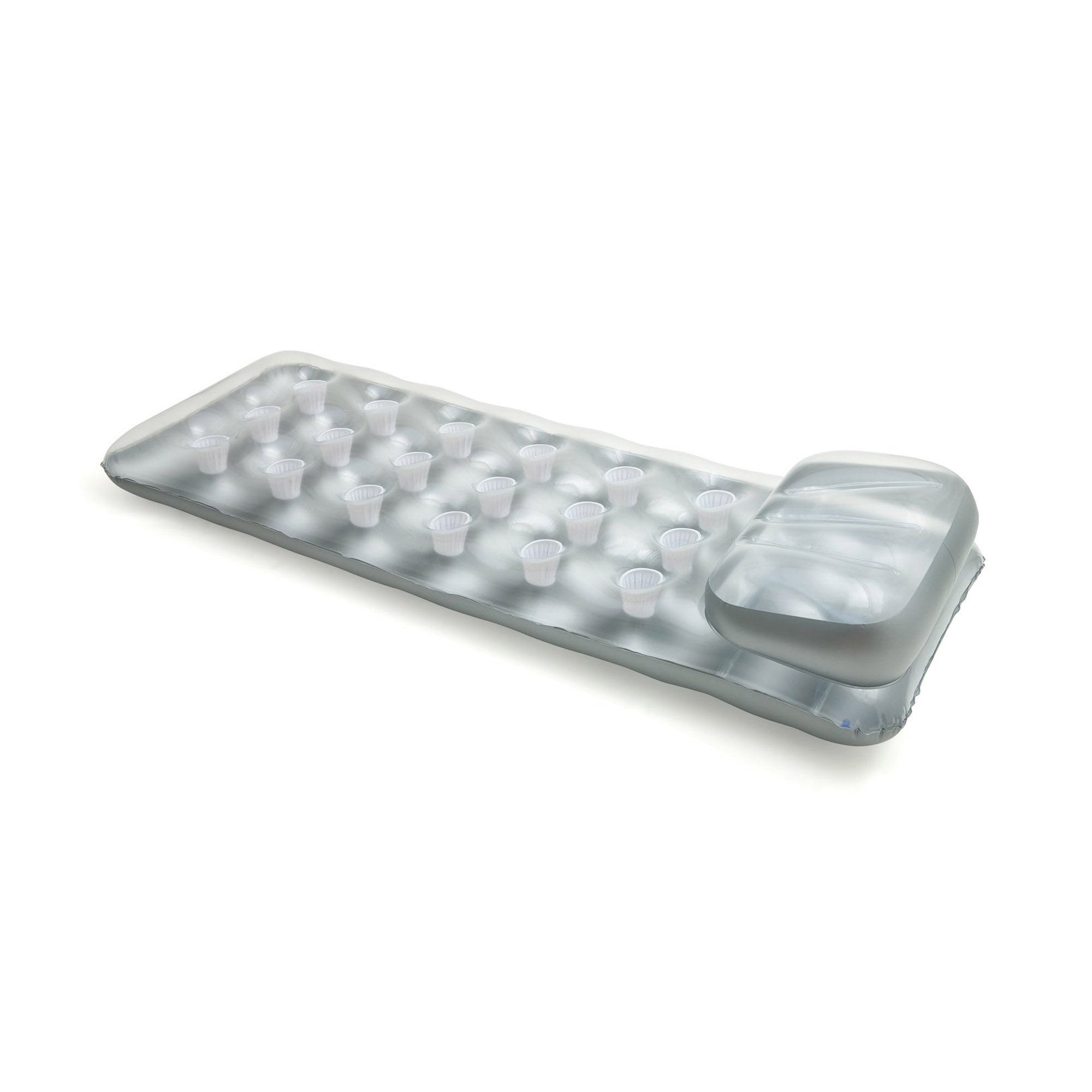 Colchão flutuante Intex 58894EU para piscina e praia, em vinil cinza monocromático. - 2