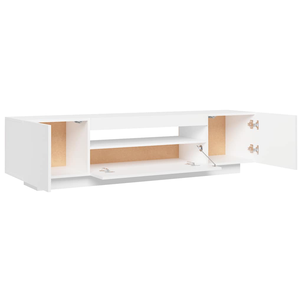 vidaXL Móvel de TV com luzes LED 160x35x40 cm branco - 9