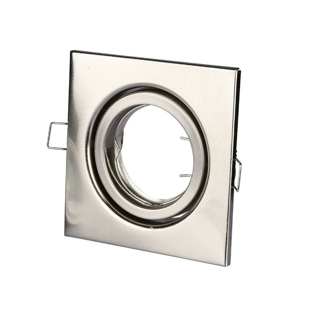 Porte-spot LED encastrable carré GU10 et GU5.3 (MR16) corps en platre Porte-spot LED encastrable carré GU10 et GU5.3 (MR16) corps en platre