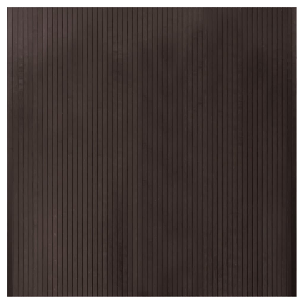 Tapis rectangulaire marron foncé 100x100 bambou - 2