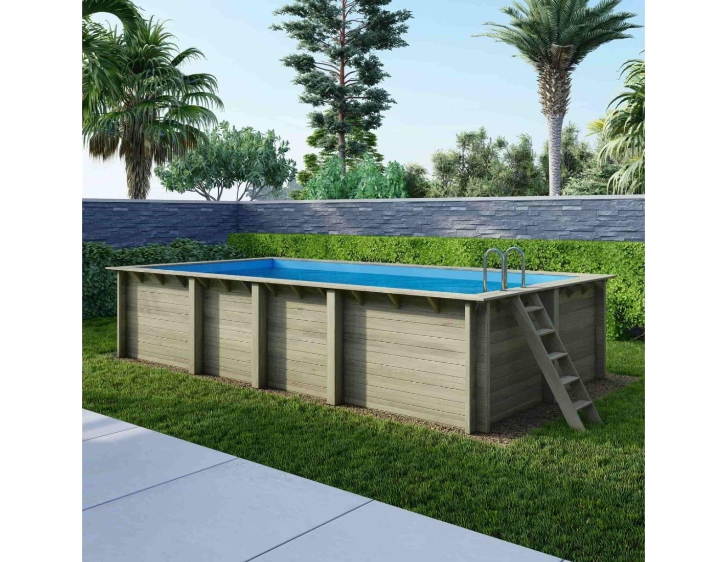 Basen drewniany Aqua ALTANKA 7x3,75 - H.1,45 m - na ramie bez betonowania BAS7308OSPU, 1szt.