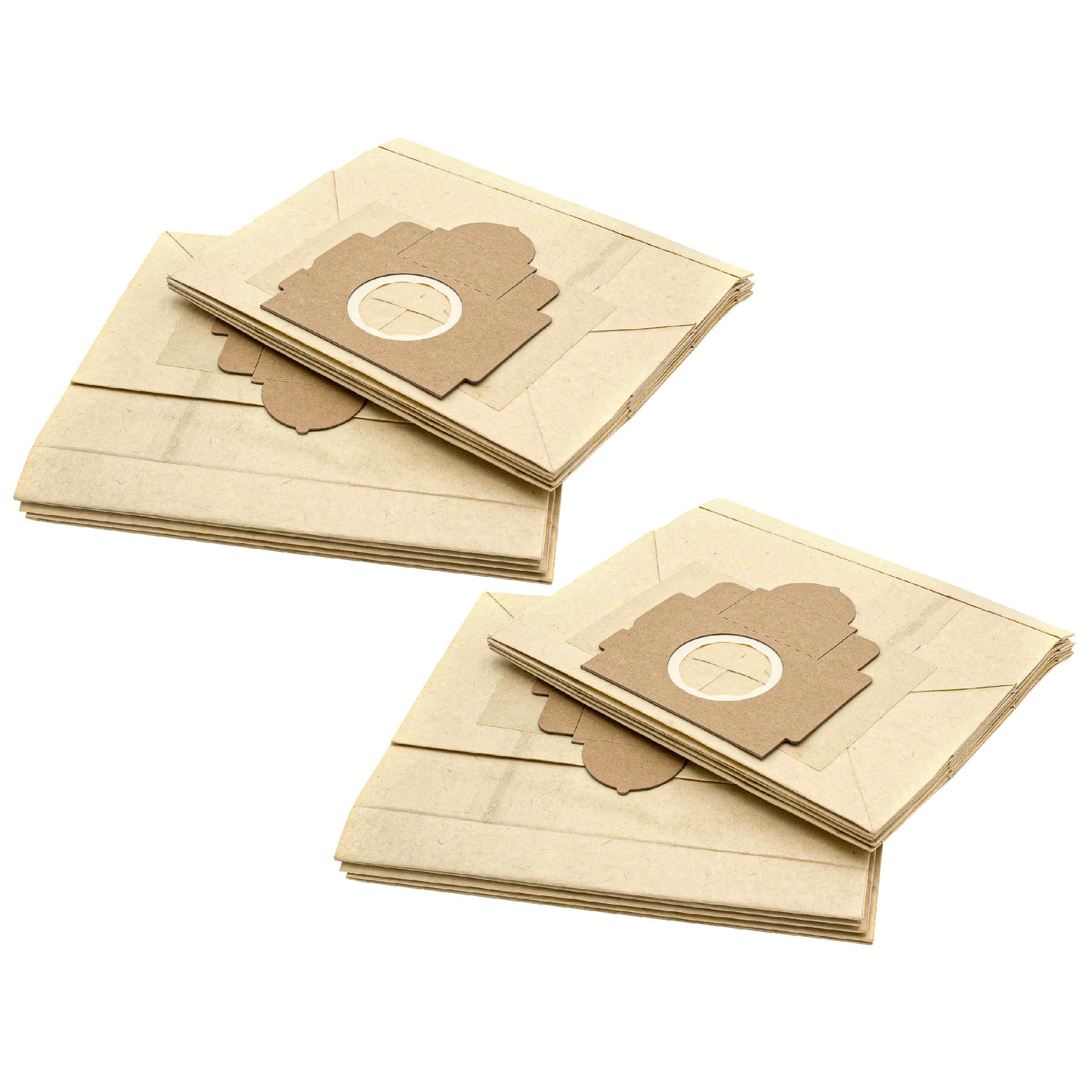 vhbw 20x Sacs compatible avec Moulinex DJ 7... Power Style, DJ 6.. Power Style aspirateur - 22,5cm x 19cm couleur sable - 3