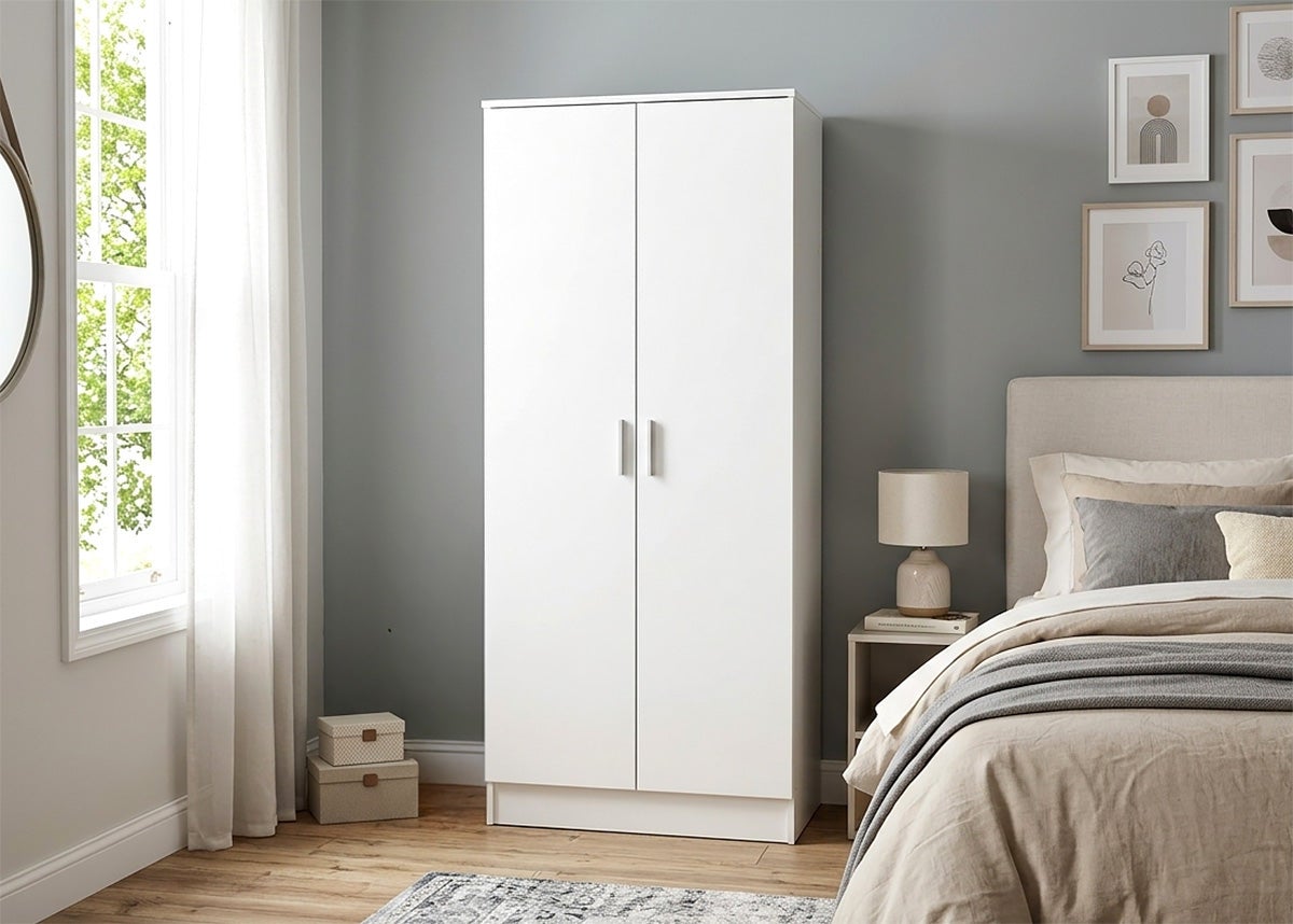 Armario de Dormitorio 2 Puertas DN Blanco 180x80x50 cm - 2