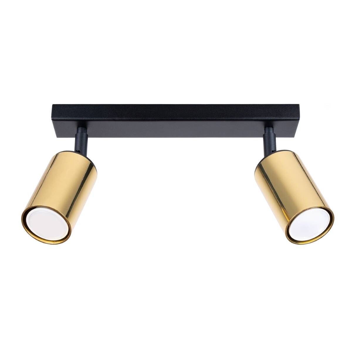 Lampa sufitowa wisząca Winx czarno-złota 2xGU10x10W wym: 18,5 x 6 x 30 cm metal Sollux Lighting