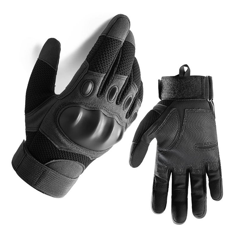Guantes tácticos negros de diseño transpirable y antideslizante M - 4