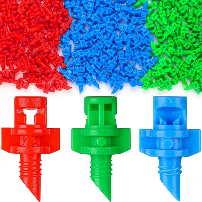 210 szt. mikrozraszaczy refrakcyjnych, emiterów do nawadniania kropelkowego, automatycznych zraszaczy ogrodowych o zakresie 90/180/360 stopni