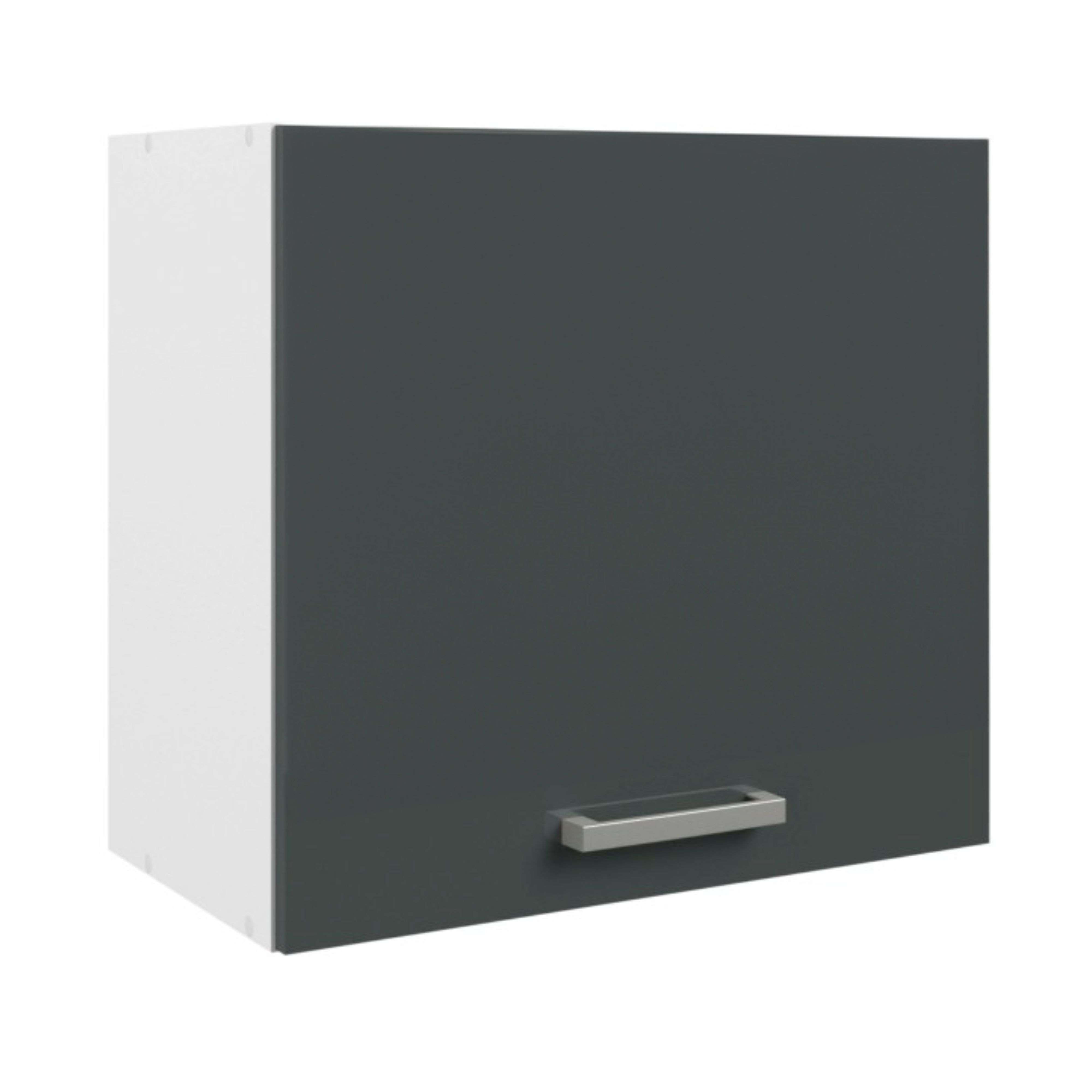 Cocina Modular Completa 300 cm, Muebles de Cocina 10 módulos Vetro Gris brillante y Blanco - 3