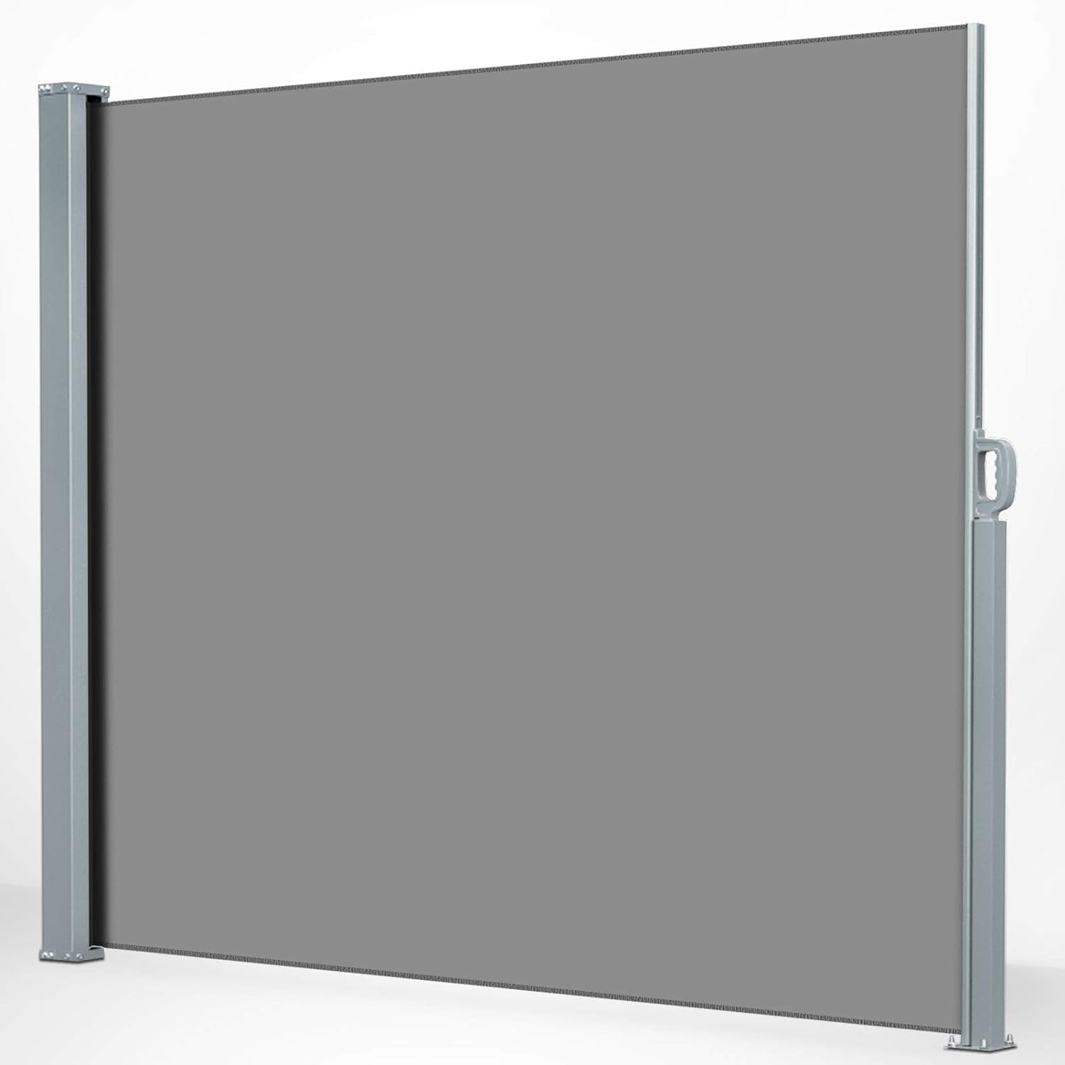 Paravent rétractable Avec support mural, Kit de montage inclus, Anthracite, 180 x 300 cm - 2