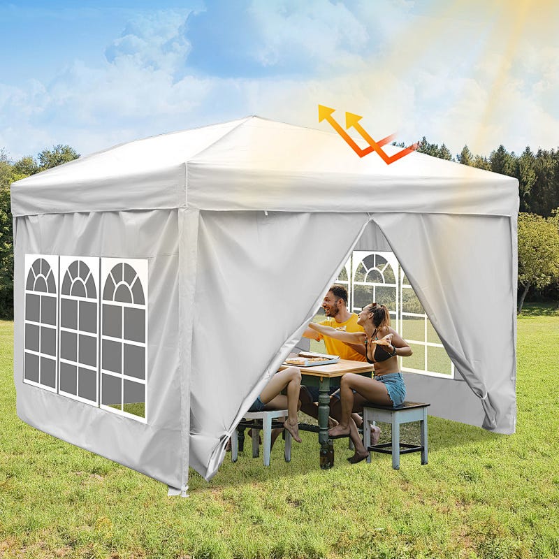MaxxGarden Gazebo Esterno Resistente - Gazebo da Giardino con Protezione UV 50+ - Tenda da Giardino 3x3m - Colore Grigio MaxxGarden Gazebo Esterno Resistente - Gazebo da Giardino con Protezione UV 50+ - Tenda da Giardino 3x3m - Colore Grigio