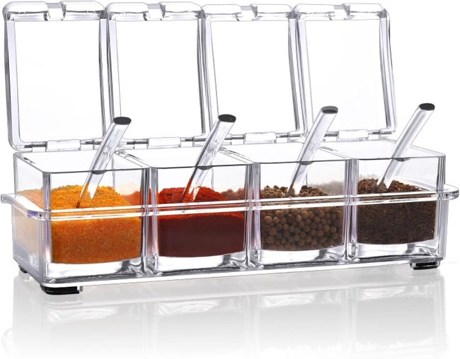 FNLLC Porta Spezie per Cucina Orbicolare con 20 Barattoli per Spezie FNLLC Porta Spezie per Cucina Orbicolare con 20 Barattoli per Spezie
