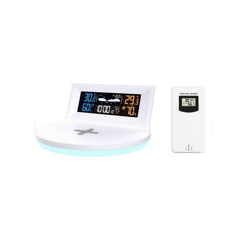 OPTEX Station Météo avec Charge Induction et USB Apple/Android Leroy — free download