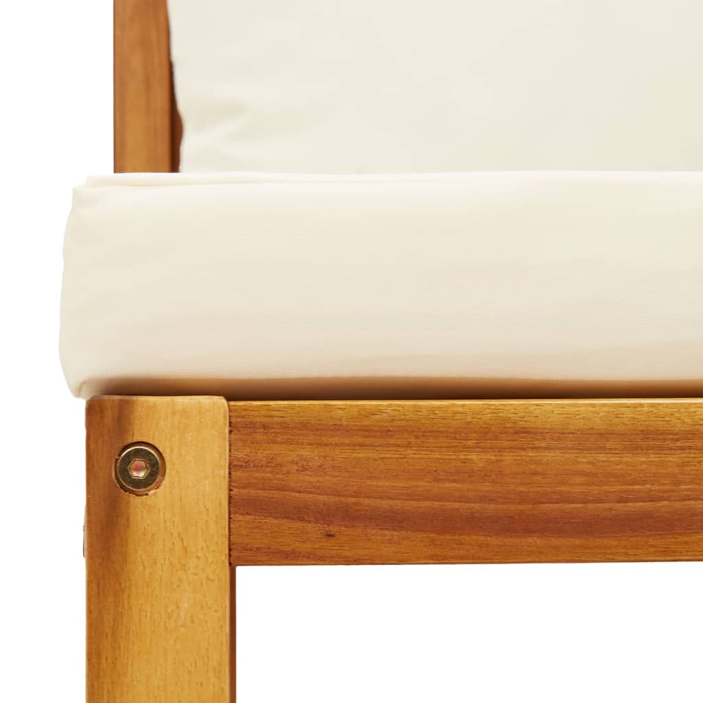 Salon bas de jardin en bois Marron 3 personnes - 8