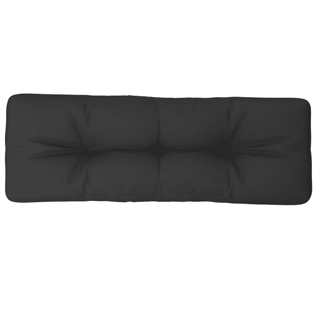 Coussin de palette noir 120x40x12 cm tissu vidaXL - 2