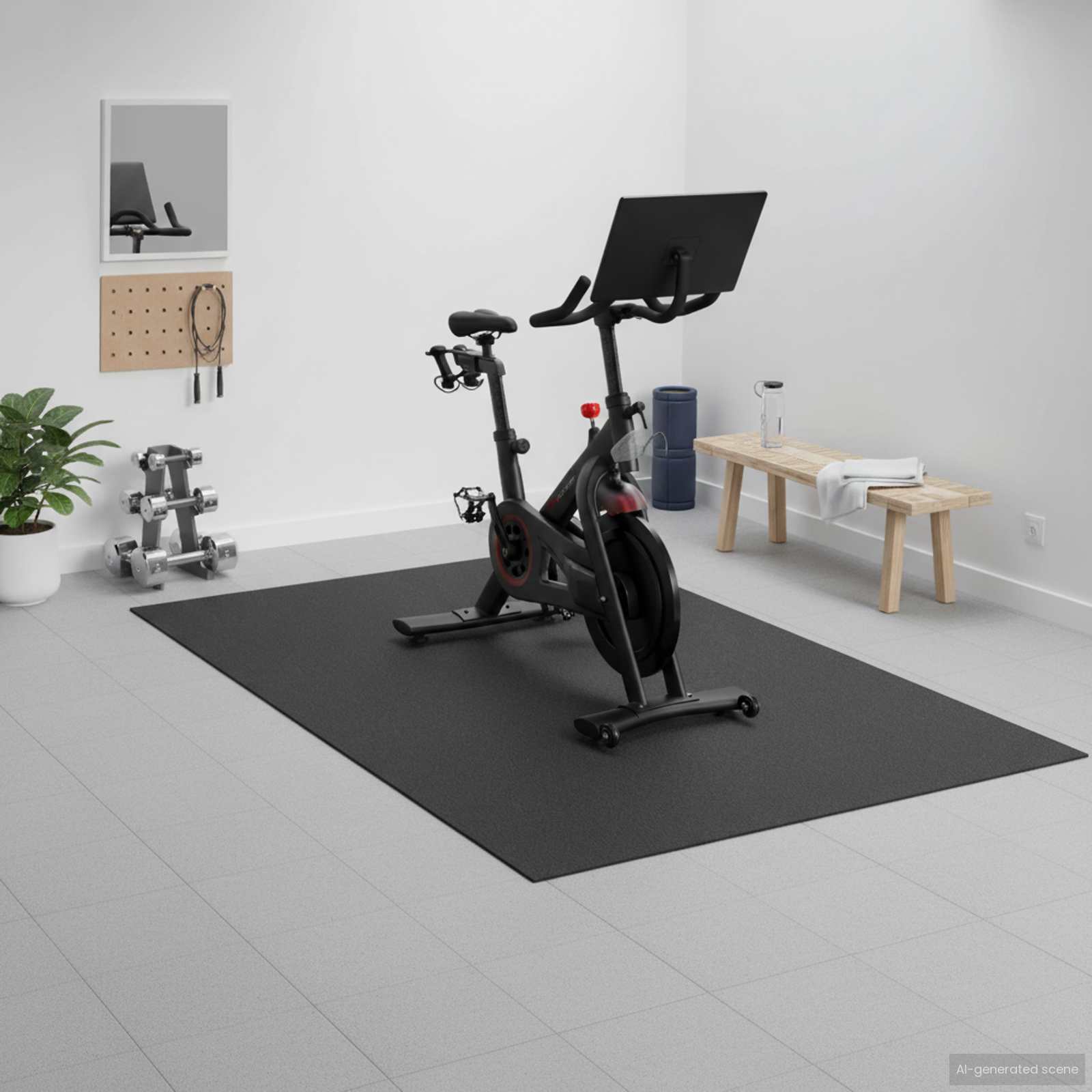 Almohadilla de protección deportiva negro 243 x 152 x 0,6 cm