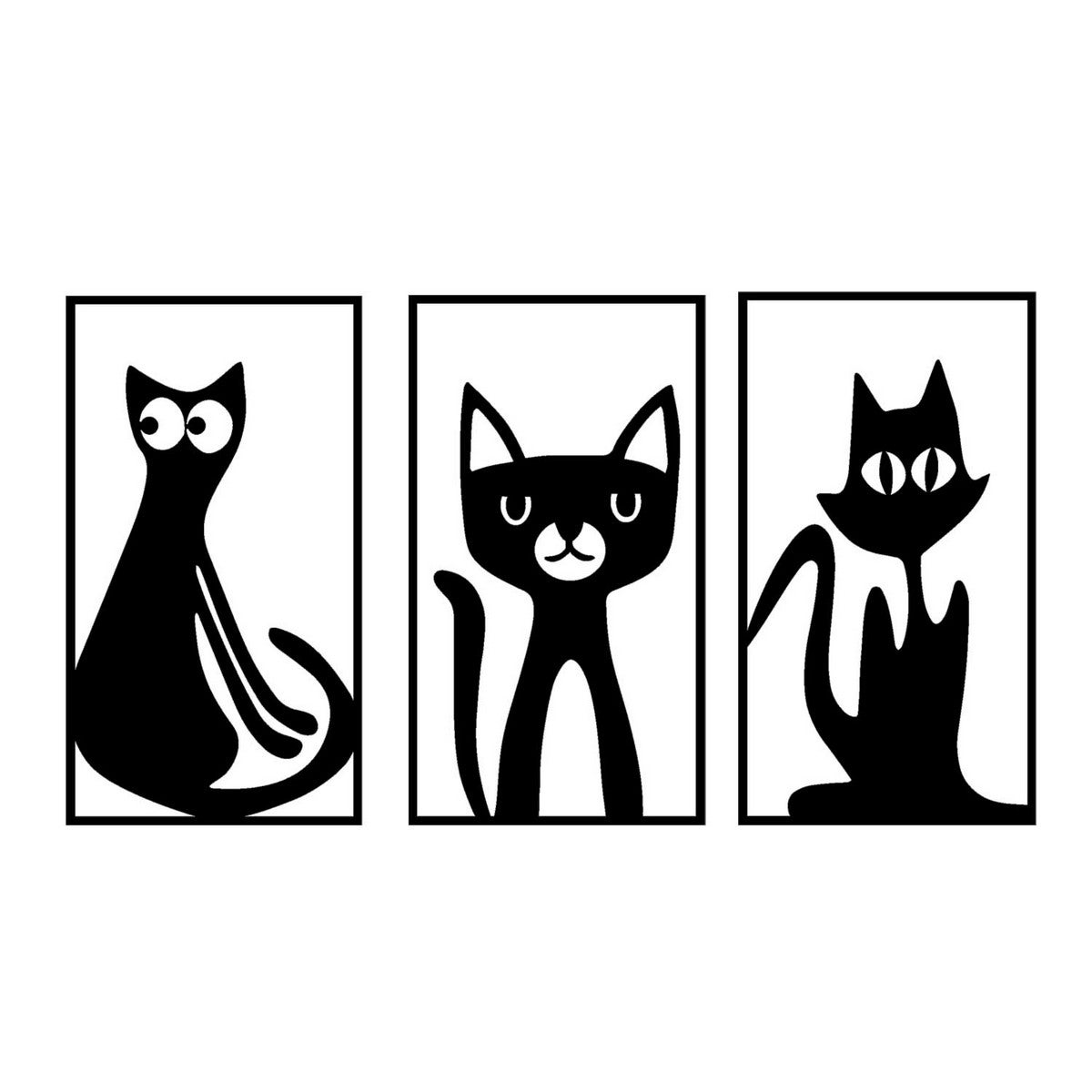 Decorazione in Metallo Gatto 13, Metallo, Nero, EPIKASA | Leroy Merlin