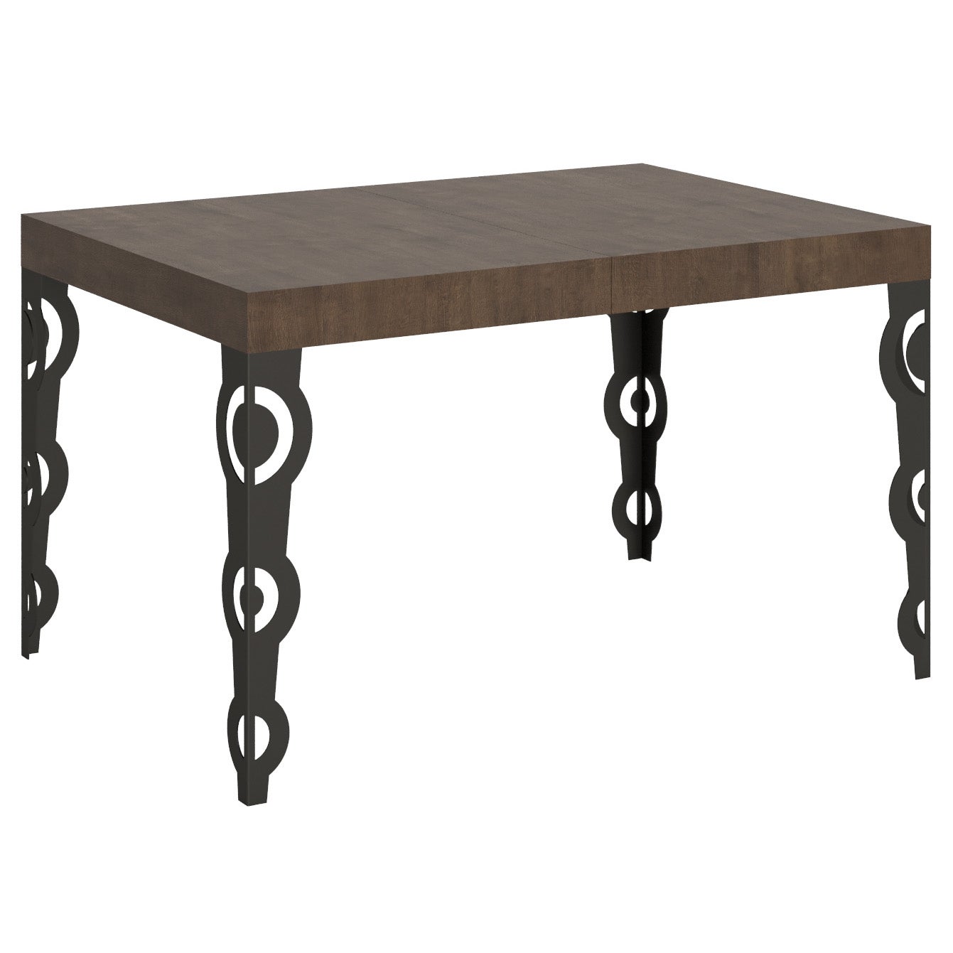 Rozkładany stół Karamay Walnut 90x130/390 cm z antracytową ramą