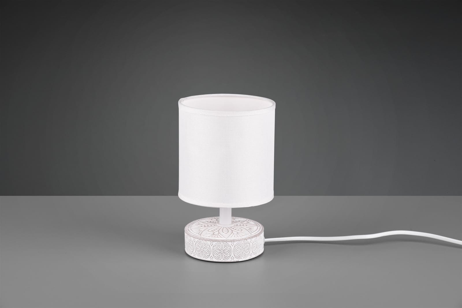 Lampe de table Trio Marie blanche avec 1 ampoule E14, 14 cm - 3