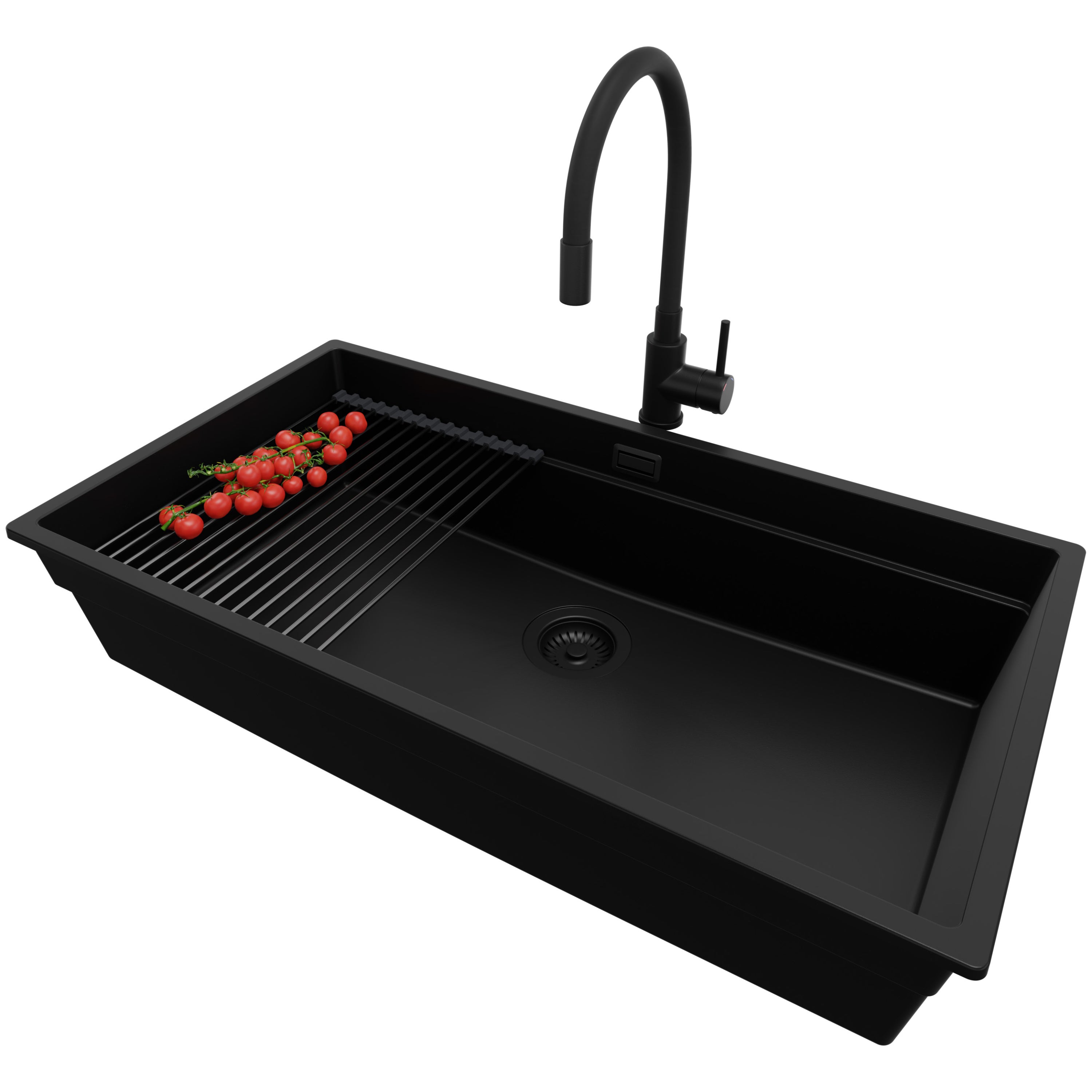 Armadio alto da bagno 160 cm, ripiani regolabili e ampio cassetto, mobile contenitore stretto per cucina, soggiorno, 60x30x160 cm (nero) | Leroy Merlin