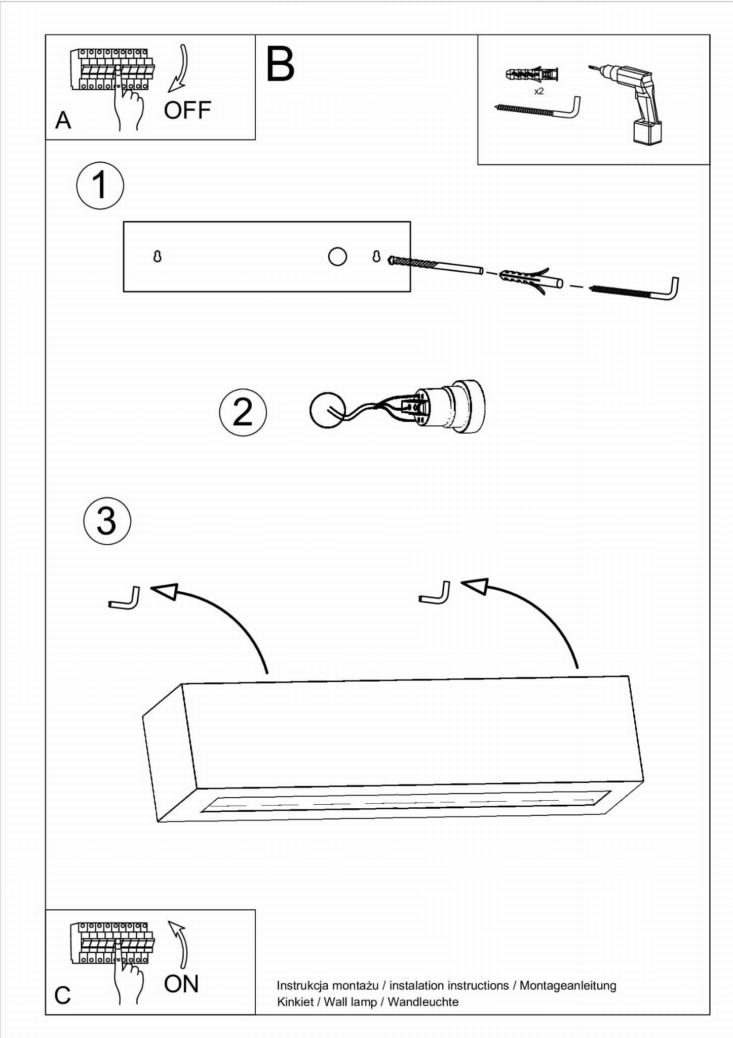 Kinkiet ścienny Vega szaro-biały 1xE27x60W wym: 10 x 32 x 10 cm ceramika / gips IP20 Sollux Lighting - 5