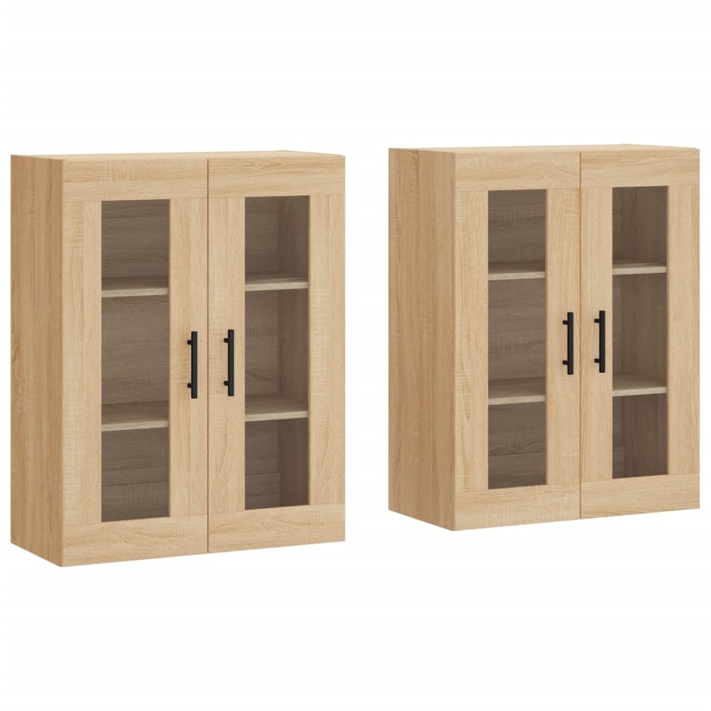 Armoires murales 2 pcs Meuble de rangementchêne sonoma bois d