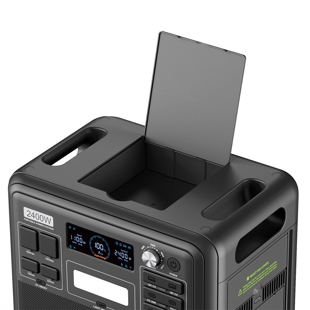 Station d'Énergie Portable FOSSiBOT F2400 2400W, 2048Wh LiFePO4, 16 Sorties - Noir - 6