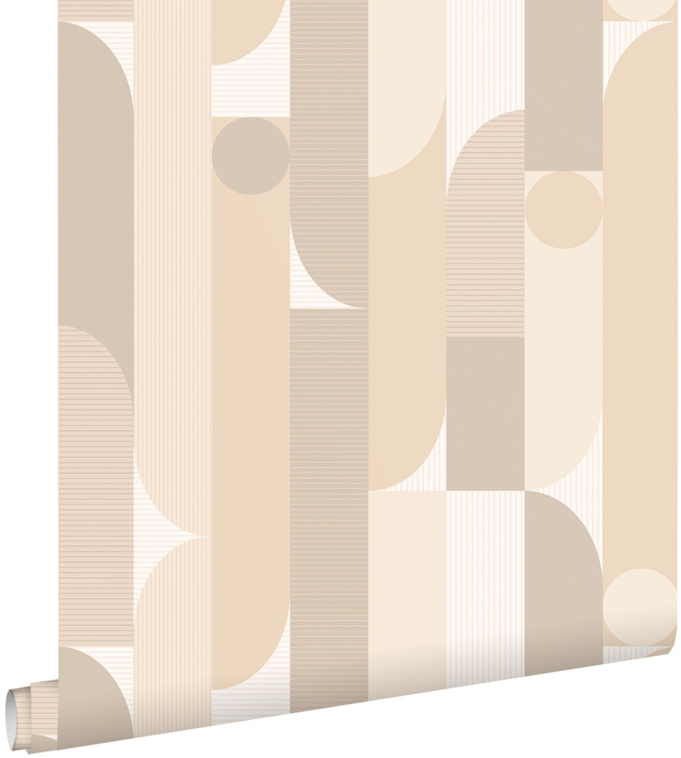 Tapeta figury geometryczne beżowym - 50 x 900 cm - ESTAHOME