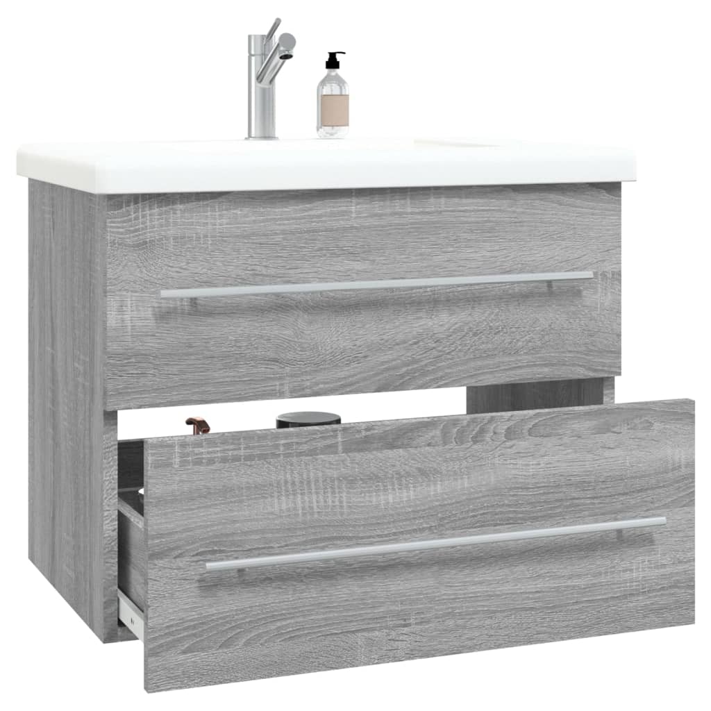 Móvel p/ lavatório 60x38,5x48 cm derivados madeira cinza sonoma vidaXL - 7