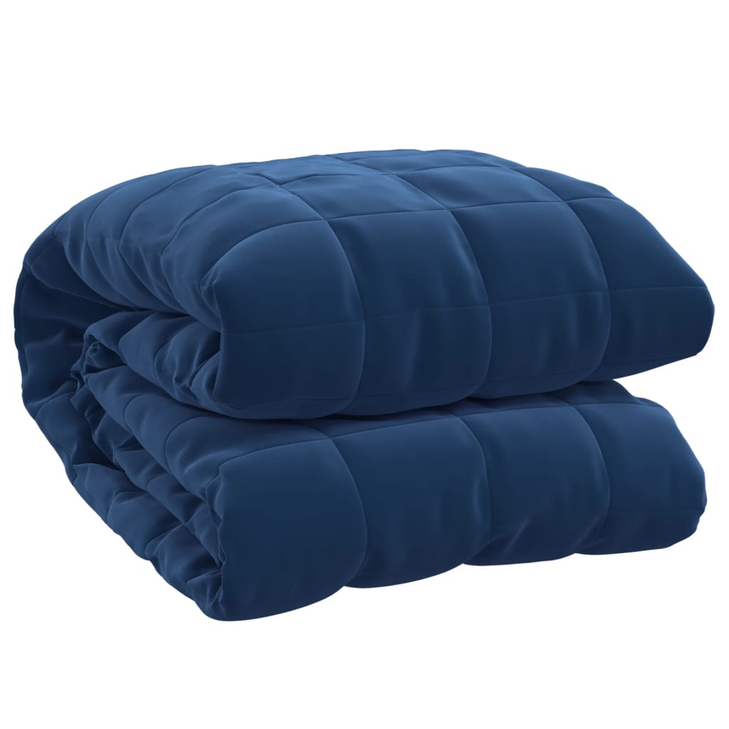 Couverture lestée Bleu 150x200 cm 7 kg Tissu vidaXL - 2