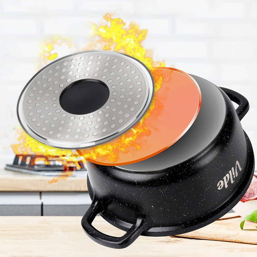 Garnek granitowy ze szklaną pokrywką TERRUNA AROMA 16 cm, 1,2 l - 6