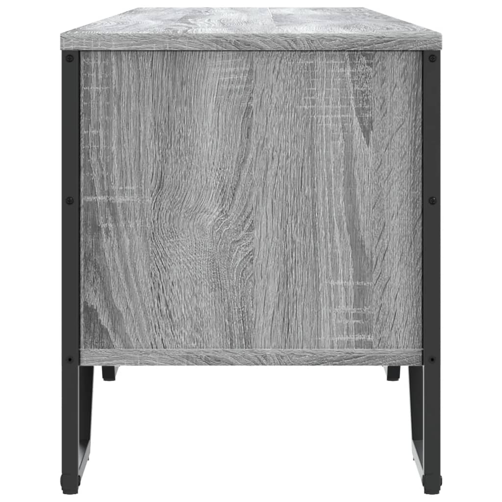 Meuble TV sonoma gris 180x34x41 cm bois d'ingénierie - 5