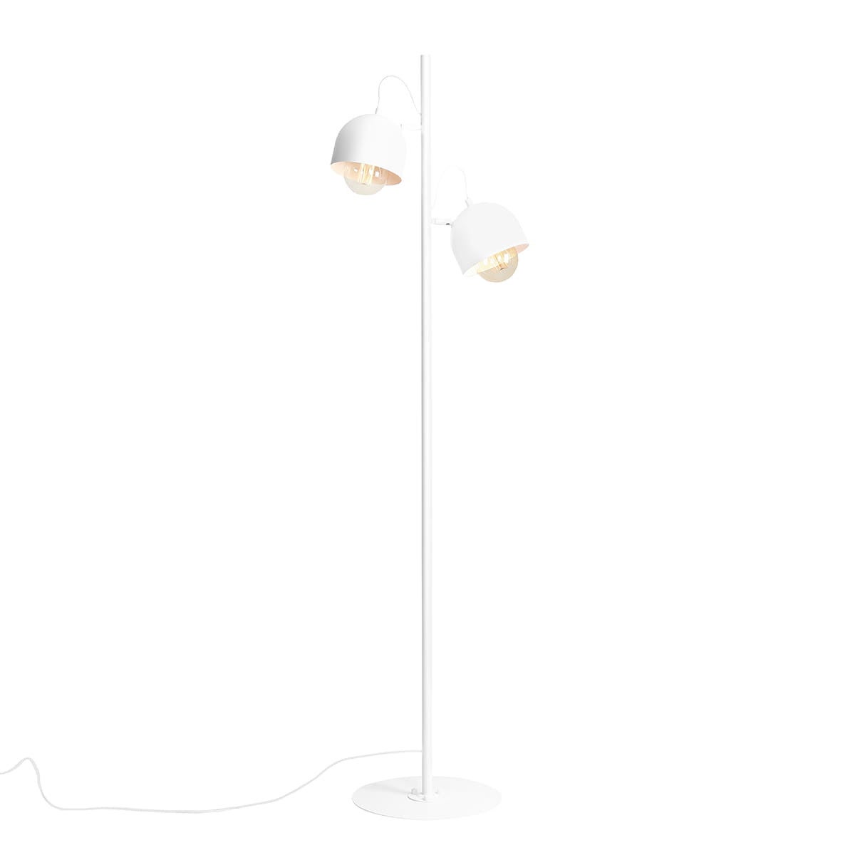 Lampa podłogowa stojąca Beryl biała 2xE27x60W wym: 161 x 45 x 33 cm metal Aldex