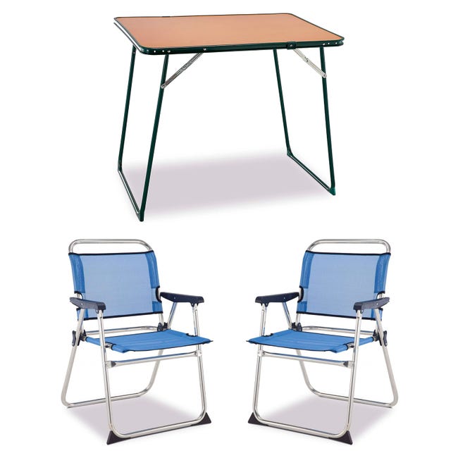 Pack Tavolo Pieghevole Multiuso per Giardino o Spiaggia Solenny