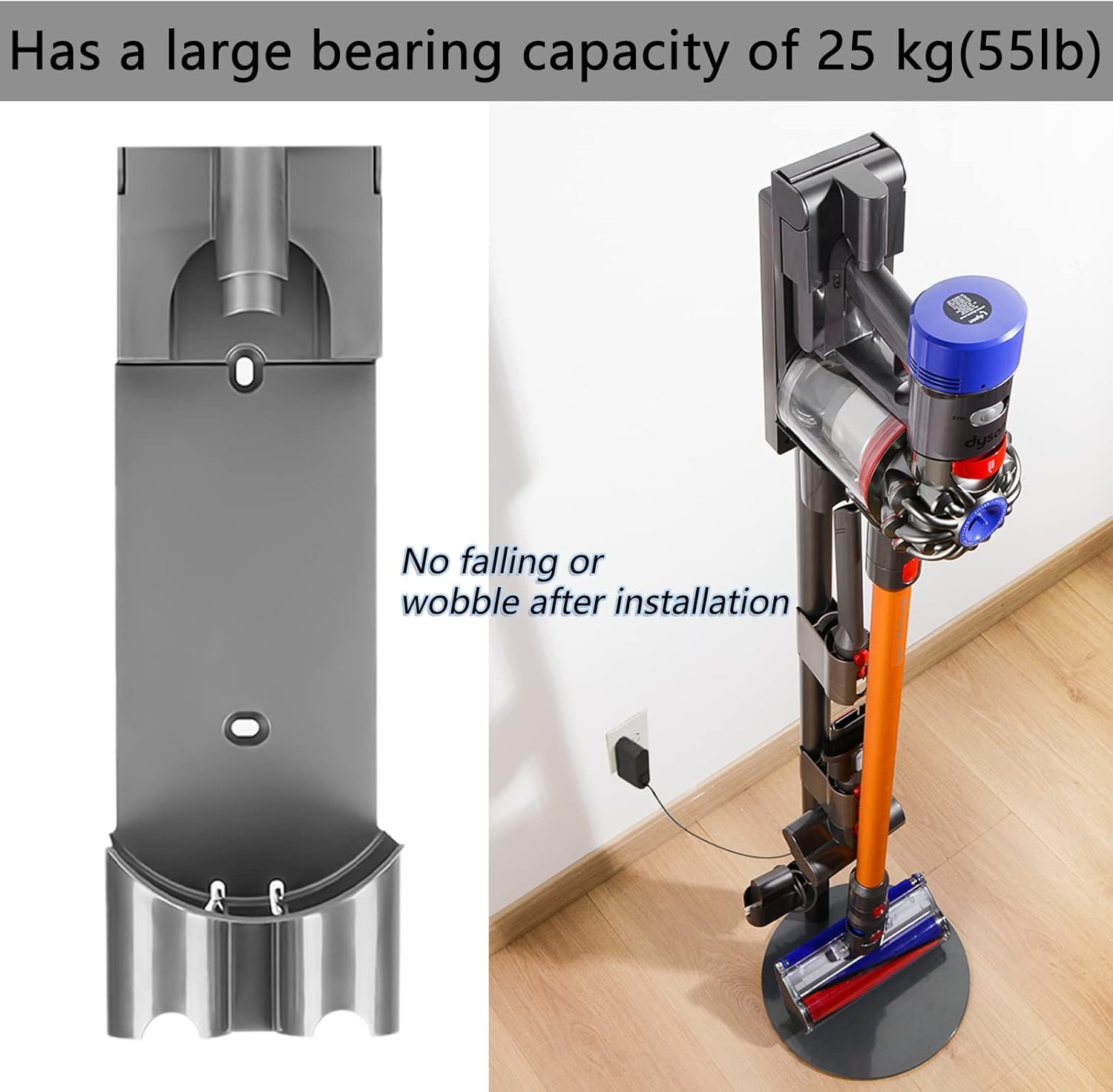 Station d'Accueil Dyson V7/V8 – Support Mural de Montage pour Aspirateur Sans Fil, Chargeur Pratique - 7