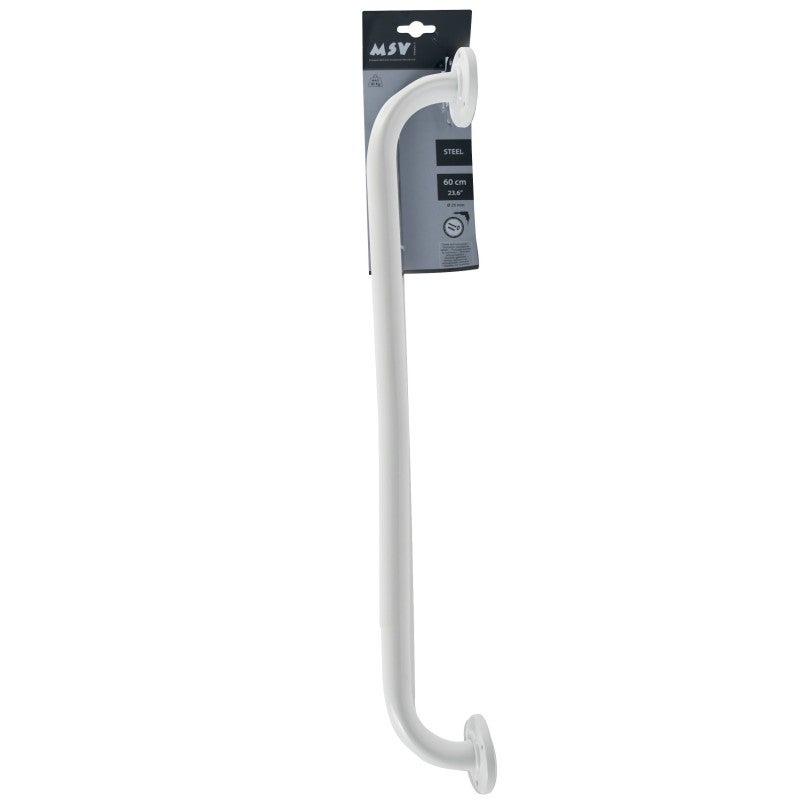 Barre de redressement ou d'appui Acier 60cm Blanc MSV - 4
