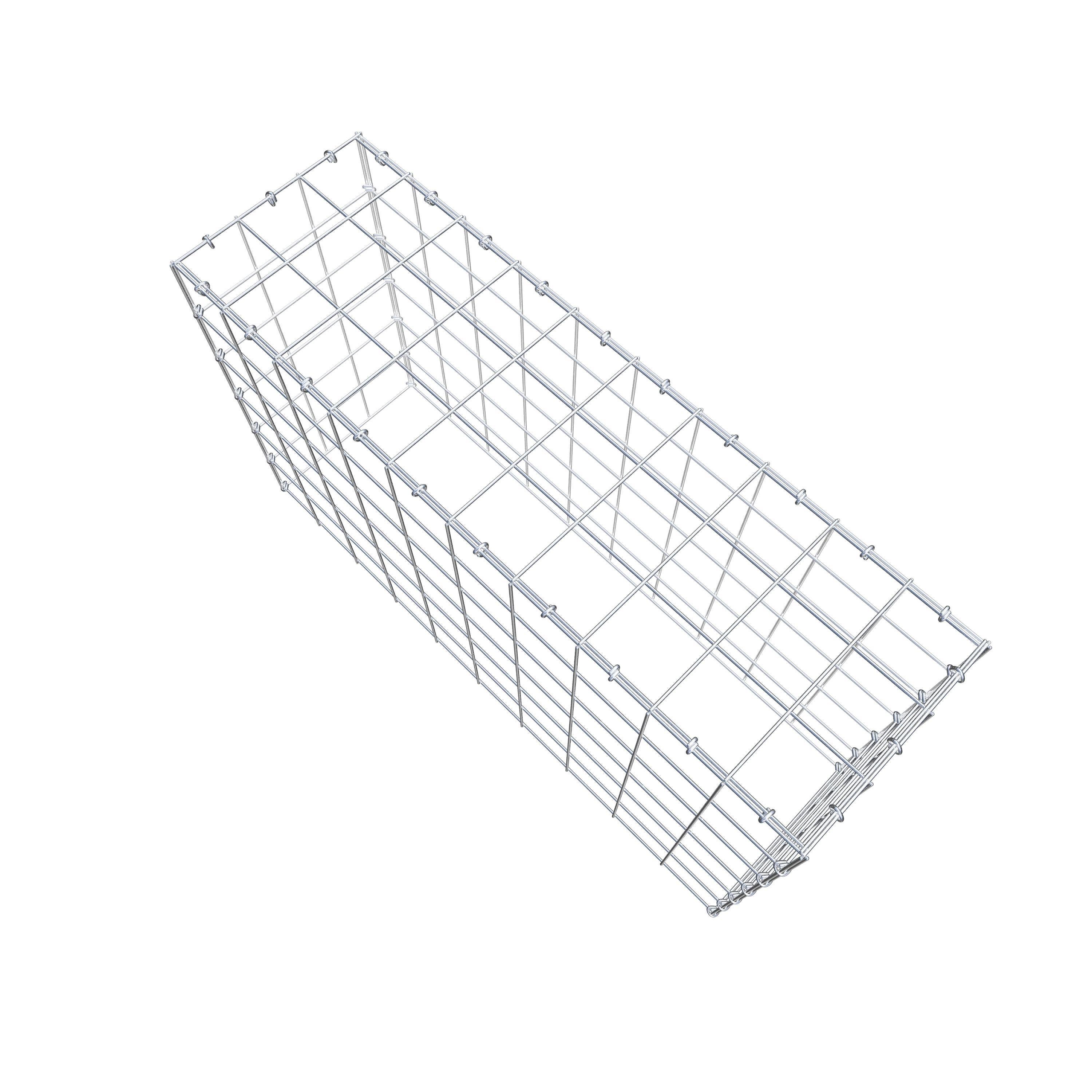 Gavión para apilar en acero galvanizado 100x60x30cm (LxAxP), malla 10 x 10cm, Anillo en C, sin rejilla inferior - 8