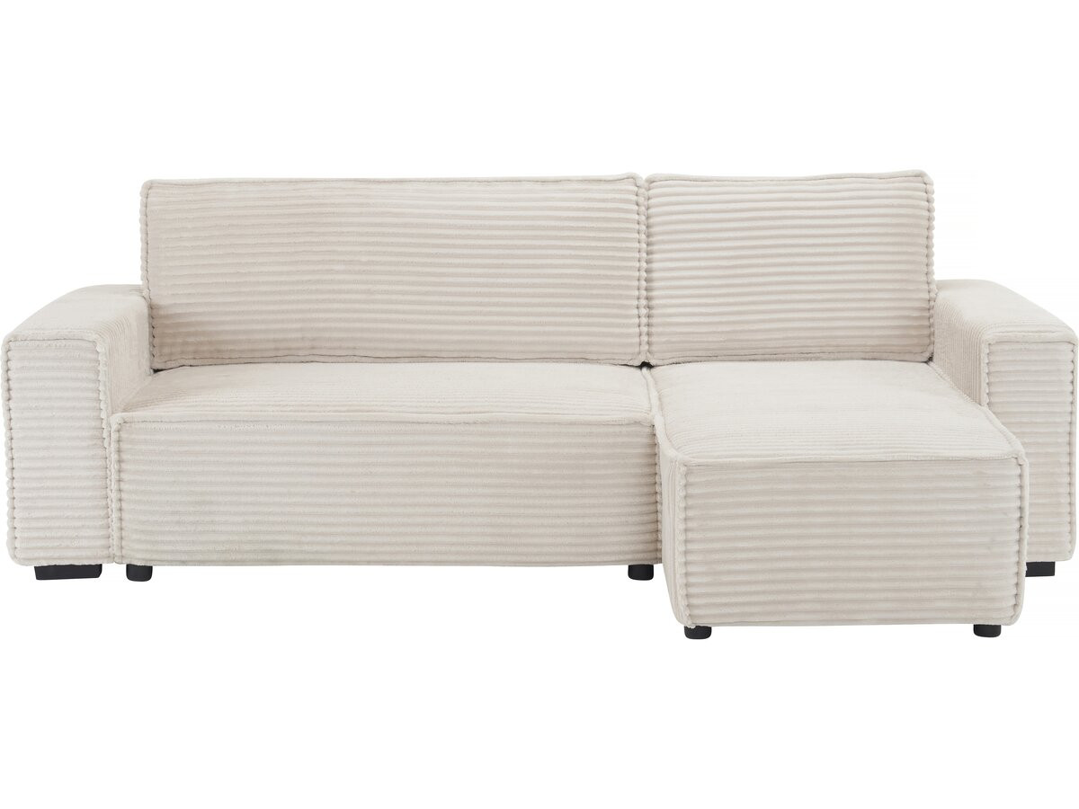 Habitat Et Jardin  Sofá Esquinero De Pana Opera, 3 Plazas, Beige , Leroy Merlin